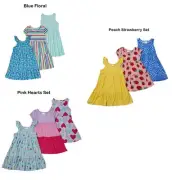 Member's Mark Girl's 3 Pack Soft Lightweight Stretch Summer Dresses