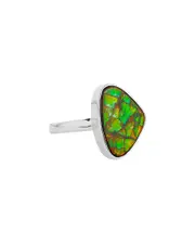 Tiramisu Silver 6.35 ct. tw. Ammolite Ring