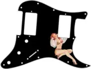 Pickguard Stratocaster Graphic Custom fit Fender HH 11 Hole Pin Up Billowed SL B