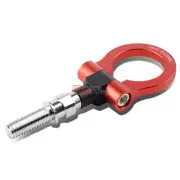 FOR 09-13 HONDA FIT RED T-6061 ALUMINUM DIRECT BOLT-ON TOW HOOK HAULING KIT