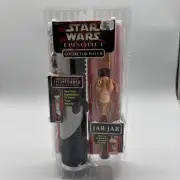 Star Wars Episode 1 Light Saber Display Case and Jar Jar Collectors Watch Sealed