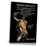 Basketball Player Sports Home Decor • Basketball 16" x 12" Kobe Bryant Quote