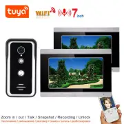 7" Wired Video Intercom doorbell WIFI HD Home Video Door Phone System 2 monitor