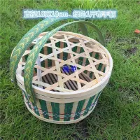 在飛比找Yahoo!奇摩拍賣優惠-裝土的小竹籃子 手工編織竹籃  收納籃 竹筐竹簍 竹編包裝