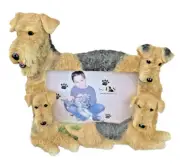 Airedale Terrier Family 3 Dimensional Dog Picture Frame from E&S Imports. New
