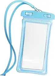 AsrMyjcx Waterproof Phone Pouch Touchscreen Versatile Protector Phone Dry Bag Waterproof Phone Case for Swimming Pool Kayaking Diving, Blue