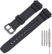[XBHSW] Resin Strap Compatible with Casio AE-1300 AE-1200 F-108 W-216H AE-1000w SGW-300H AQ-S800W W-800H Men's Watch Band Sport Waterproof Silicone Replacement Bracelet