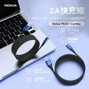 【享4%點數回饋】【組合特價】NOKIA E3110 半入耳式 藍牙耳機+Nokia P8201 Combo 經典極速充電線組合包
