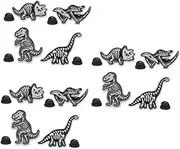 [CATIEBYE] 3sets Elegant Dinosaur Skeleton Brooch Alloy Lapel Pin Corsage for Dinosaur Fans 4pcs*3