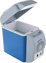 7. 5L Car Refrigerator 12V Portable Mini Freezer Cooler and Warmer Personal Fridge Low Noise Electric Cool Box with Cup Holder for Car Food Bedroom Office Dorm
