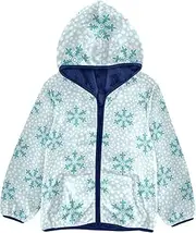 [GuoChe] Boys Winter Coats Sherpa Lined Merry Christmas Snowflakes Light Blue Toddler Girls Coat Navy Blue Cute Baby Boy