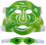 Aloe Vera Cool Gel Full Face Mask Summer Ice Cooling Sleeping Mask for Eye Patches Remove Dark Circles Fatigue Cool Eyes Patch Pads Eye Care+Eye Mask,1Pcs