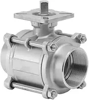 Stainless Steel Female Ball Valve, Stainless Steel High Platform Three Piece Ball Valve Female Thread