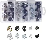 100Pcs Car U-Clip Metal Trim Panel Spring Clip Fastener Clip, 4A0-867-276A / 4A0867276A