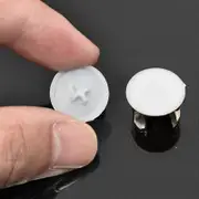 100Pcs Exterior Plastic Screw Caps Snap Buttons Furniture Self-tapping Covers Decorative white