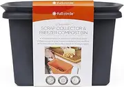 Full Circle Scrap Happy – Food Scrap Collector and Freezer Compost Bin - Hanging Kitchen Countertop Bin for Fruit and Vegetable Waste, Slate