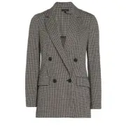 Rag & Bone Sz 4 Black/ White Preston Tweed Notched Lapel Collar Blazer Coat NWT