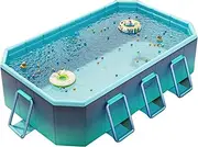 Foldable Pool for Kids and Adults,Non Inflatable Outdoor Swimming Pool,Thickened Support Kiddie Pools,Dog Pool Garden Backyard
