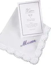 Hortense B. Hewitt Mother of the Bride Wedding Hanky 12" x 12" Mom Handkerchief