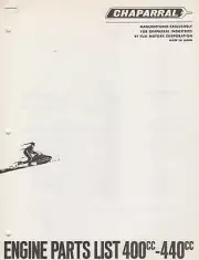 "PHOTOCOPY" CHAPARRAL SNOWMOBILE ENGINE 400cc-440cc PARTS LIST MANUAL (243)