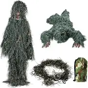 [Mbiyhgta] Camouflage Hanging, Camouflage Hunting Suit for Men, Breathable Survival Camouflage Clothing for Men, Breathable Sniper Grass Clothing with and Storage Bag