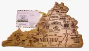 Virginia Cutting & Serving Board By Totally Bamboo, New With Tags