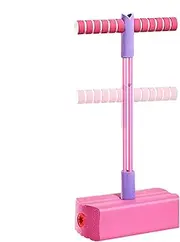 Bounce Stick for Kids - Foam Jumper Light Up Bounce Stick with Squeaky Sound | Easy Grip Balance Training Equipment Children's Fun Jumping High Device for Toddler Indoor Outdoor Play