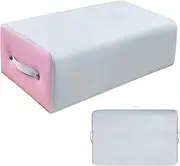 Yoga and Pilates Headrest Support Cushion, Pink and Gray, with Handle
