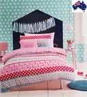 AUS QLT Flower Daisy 5 PIECE Double/King Single Bed Quilt Cover Fitted Sheet Set