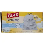 5 Pack Glad Force Flex Febreze Freshness Waste Bags, 59.6 cm X 64.5 cm X 18.3...