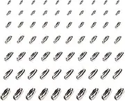 Shapenty 7 Sizes Stainless Steel Bead Ball Chain Connector Clasp Fasteners for Key Chain Necklace Light Pulls and Beaded Chain Repairing, Fit for 1.6/2/2.4/3.2/4.5/5/6mm Bead Ball Chain, 70PCS