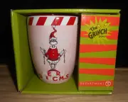 DEPARTMENT 56 THE GRINCH PINK MERRY GRINCHMAS CERAMIC 12 OZ COFFEE MUG CUP NEW