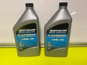 (2) Quicksilver SAE 10W-30 4-Stroke Outboard, Marine Engine Oil 32 oz Bottles