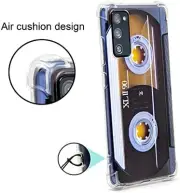 Case for Galaxy S20 FE with Reinforced Corners TPU Soft Bumper Retro Music Casse