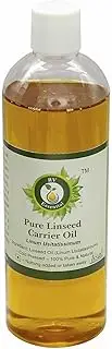 Linseed Oil | Linum Usitatissimum | 100% Pure Natural | For Cooking | For Painting | For Hair | Cold Pressed | 100ml | 3.38oz By R V Essential