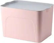 Plastic Storage Trunk Organizer with Lid, Storage Box Organizing Solution for Home Dorm Classroom
