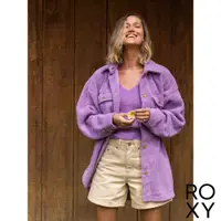 在飛比找PChome24h購物優惠-【ROXY】OVER AND OUT 刷毛外套/襯衫 淺紫