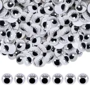 TOAOB 210pcs Black Wiggle Googly Eyes Self Adhesive with Eyelashes Round...