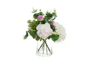 Glamorous Fusion Hydrangea Artificial Plant Decorative Mixed Arrangement 43cm In Glass - Multi Color