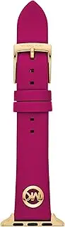 Michael Kors Womens Fuchsia Leather Apple Watch® Band for 38/40/41/42/44/45/46/49mm, MKS8060E, Pink, ワンサイズ