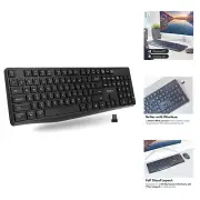Wireless Keyboard | 2.4 Computer Keyboard | Full Size Keyboard Wireless Quiet...