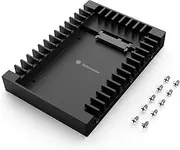 Yottamaster 2.5" to 3.5" Hard Drive Adapter-ABS Hard Drive Mounting Bracket for 7/9.5/12.5/15mm 2.5" SATA HDD SSD, SATA 3.0 Interface