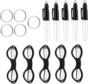 SHOWERORO Fashionable Nurse Tools 15pcs Scissor Pen Set Folding Scissors Marker Pens Small Safety Scissors