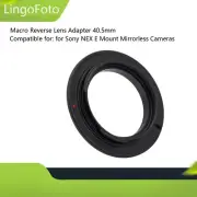 Macro Reverse Lens Adapter 40.5mm for Sony NEX E Mount Mirrorless Cameras