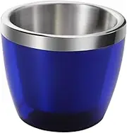 CIYODO Double Ice Pellet Barrel Buckets Ice Bucket Wine Bucket Ice Container for Bar Blue
