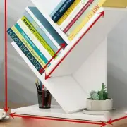 Tree Bookshelf Solid Wood Ingenious 3 Tier Space Saving Book Storage Organizer