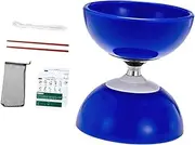 Amagogo Chinese Diabolo Juggling Fun,Hand Eye Coordination,Outdoor Portable Diabolo Skill Toy Chinese Yoyo Ball Toy for Adults Kids, Blue