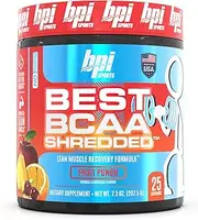 BPI Sports Best BCAA Shredded, 25 Servings, Fruit Punch, 0.25 Kilograms