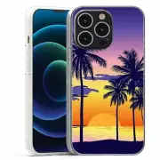 For Apple IPhone 13 Pro Max Mini TPU Case Cover+Glass(Palm on Sunset)