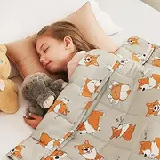 CuteKing Weighted Blanket - Weighted Blanket with Premium Glass Beads - Breathable Heavy Blanket for Comfort Sleep - Thick Blanket All Season (10lbs, 48"x72", CuteDog)